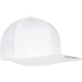 White - Front - Flexfit by Yupoong Unisex Organic Cotton Snapback Cap