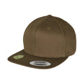 Burnt Olive - Front - Flexfit by Yupoong Unisex Organic Cotton Snapback Cap