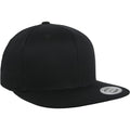 Black - Front - Flexfit by Yupoong Unisex Organic Cotton Snapback Cap