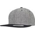 Black-Melange-Black - Front - Flexfit By Yupoong Unisex Melange Solid Snapback Cap