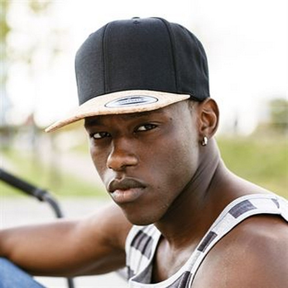 Black - Back - Flexfit By Yupoong Unisex Cork Snapback Cap