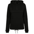 Black - Front - Build Your Brand Womens-Ladies Pullover Hoodie