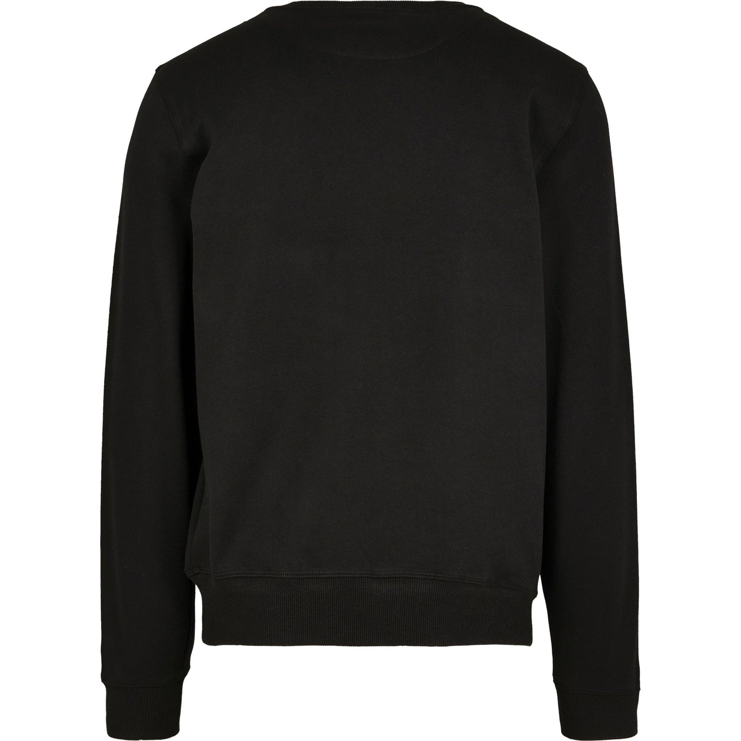 Black - Back - Build Your Brand Mens Premium Crew Neck Sweater