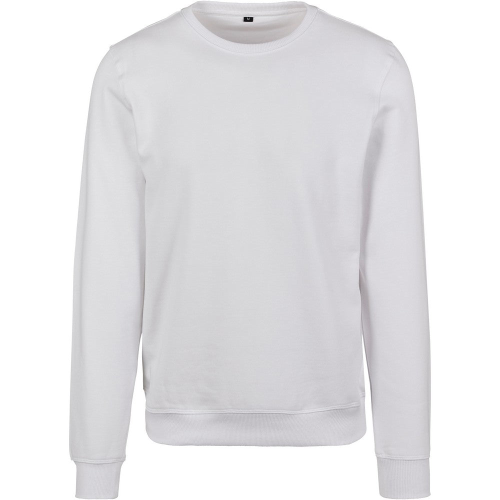 White - Front - Build Your Brand Mens Premium Crew Neck Sweater