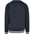 Navy-White - Back - Build Your Brand Mens College Crew Neck Sweat
