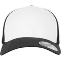 Black-White - Lifestyle - Flexfit by Yupoong Adults Unisex Coloured Front Mesh Trucker Cap