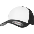 Black-White - Front - Flexfit by Yupoong Adults Unisex Coloured Front Mesh Trucker Cap