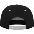 Black-Silver - Close up - Flexfit by Yupoong Unisex Classic 5 Panel Two Tone Snapback Cap