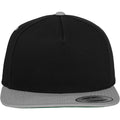 Black-Silver - Back - Flexfit by Yupoong Unisex Classic 5 Panel Two Tone Snapback Cap