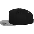 Black-Silver - Side - Flexfit by Yupoong Unisex Classic 5 Panel Two Tone Snapback Cap