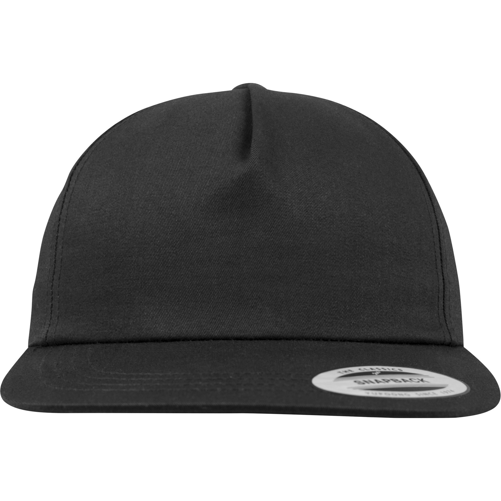 Black - Back - Yupoong Flexfit Unisex Unstructured 5 Panel Snapback Cap
