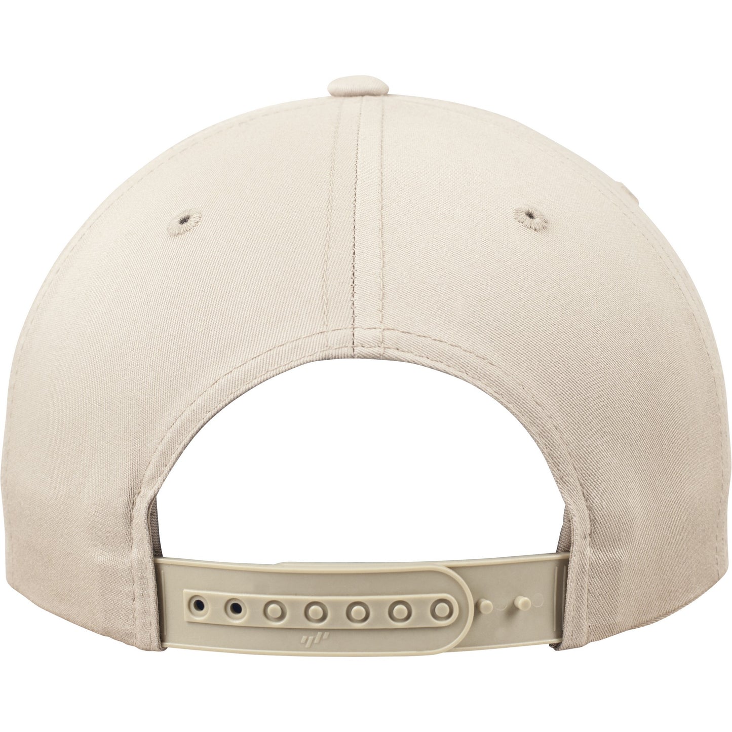 Khaki - Close up - Yupoong Flexfit Unisex Unstructured 5 Panel Snapback Cap