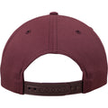 Maroon - Close up - Yupoong Flexfit Unisex Unstructured 5 Panel Snapback Cap