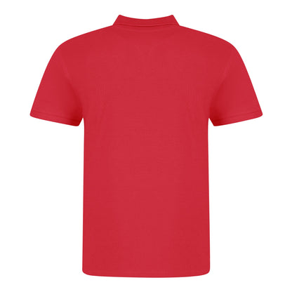 Fire Red - Back - AWDis Just Polos Mens The 100 Polo Shirt