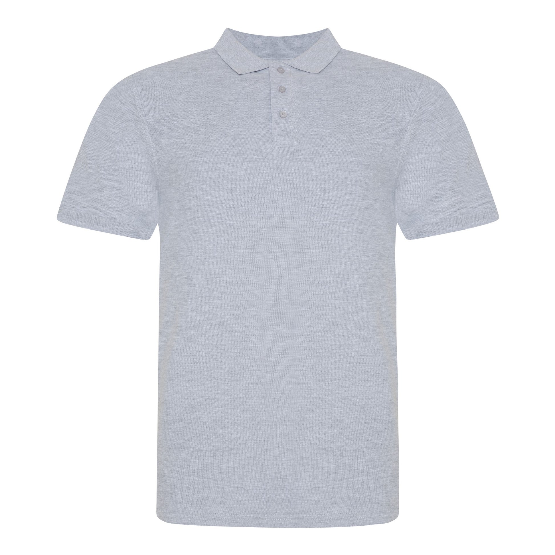 Heather Grey - Front - AWDis Just Polos Mens The 100 Polo Shirt