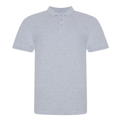 Heather Grey - Front - AWDis Just Polos Mens The 100 Polo Shirt