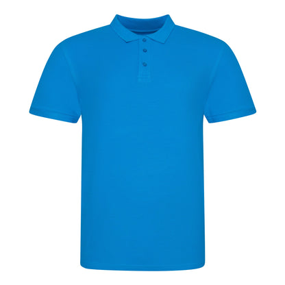 Azure Blue - Front - AWDis Just Polos Mens The 100 Polo Shirt
