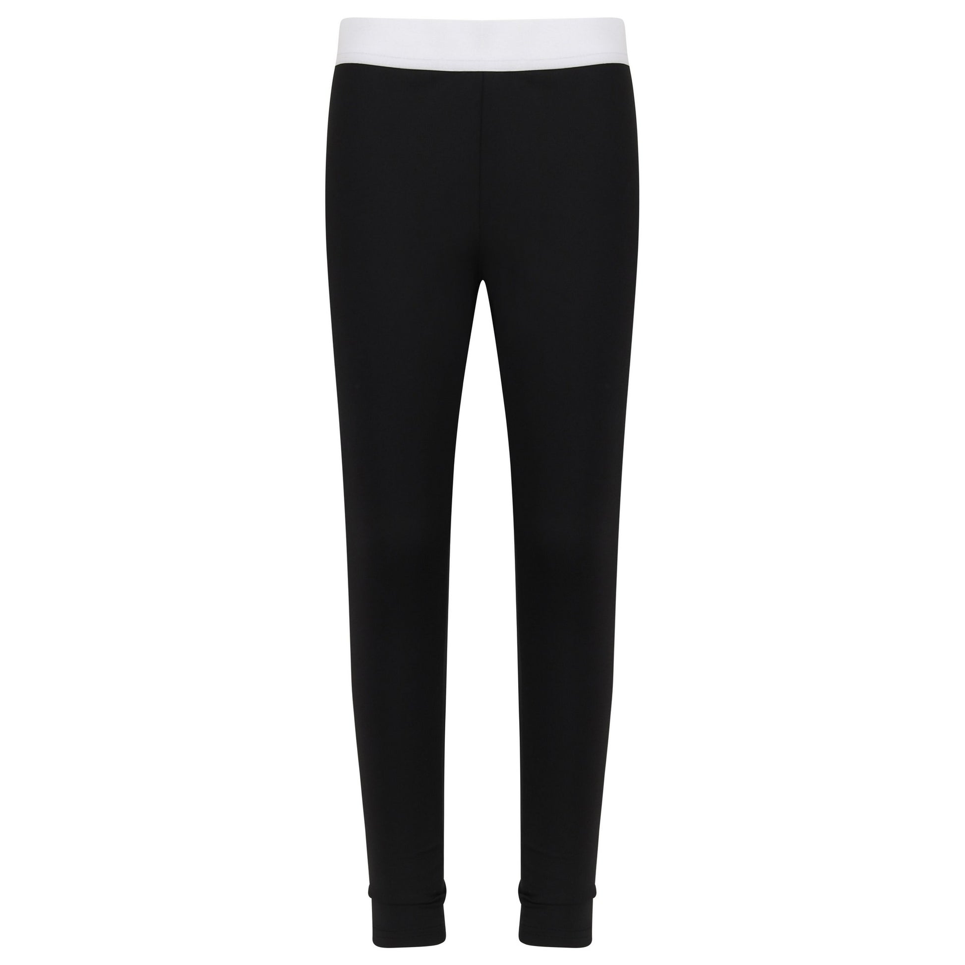 Black-White - Front - SF Minni Girls Fashion Leggings