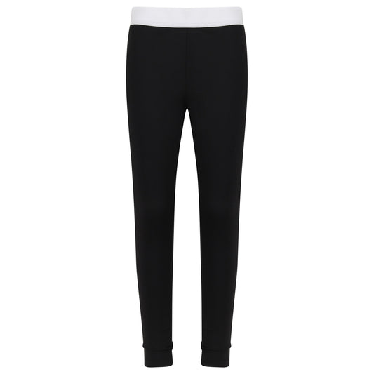 Black-White - Front - SF Minni Girls Fashion Leggings