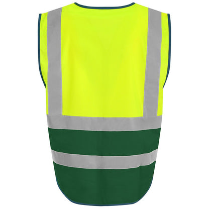 Royal Blue-Hi Vis Yellow - Lifestyle - Pro RTX High Visibility Unisex Adults Executive Waistcoat