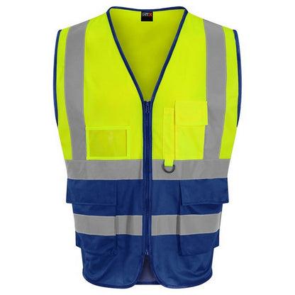 Hi Vis Yellow - Side - Pro RTX High Visibility Unisex Adults Executive Waistcoat