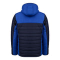 Navy-Royal Blue - Lifestyle - Finden and Hales Unisex Adults Hooded Contrast Padded Jacket