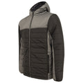 Black-Gunmetal Grey - Back - Finden and Hales Unisex Adults Hooded Contrast Padded Jacket