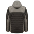 Black-Gunmetal Grey - Lifestyle - Finden and Hales Unisex Adults Hooded Contrast Padded Jacket