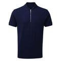 Navy - Front - Asquith & Fox Mens Zip Polo Shirt