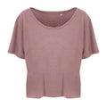 Dusty Pink - Front - Ecologie Womens-Laides Daintree EcoViscose Cropped T-Shirt