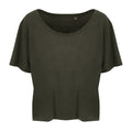 Fern Green - Front - Ecologie Womens-Laides Daintree EcoViscose Cropped T-Shirt