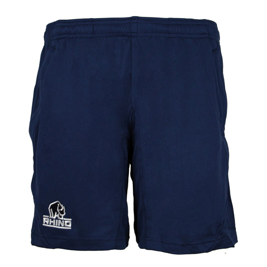 Navy - Front - Rhino Mens Challenger Active Shorts