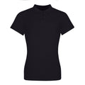 Deep Black - Front - AWDis Just Polos Womens-Ladies The 100 Girlie Polo Shirt