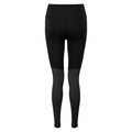 Black-Charcoal - Side - TriDri Womens-Ladies Rib Knit Contrast Bottom Yoga Leggings