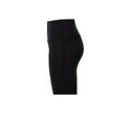 Black-Black - Back - TriDri Womens-Ladies Rib Knit Contrast Bottom Yoga Leggings