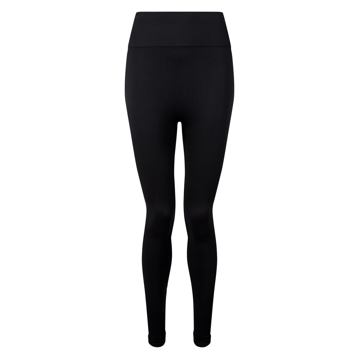 Black - Front - TriDri Women-Ladies Seamless 3D Fit Multi-Sport Sculpt Solid Colour Leggings