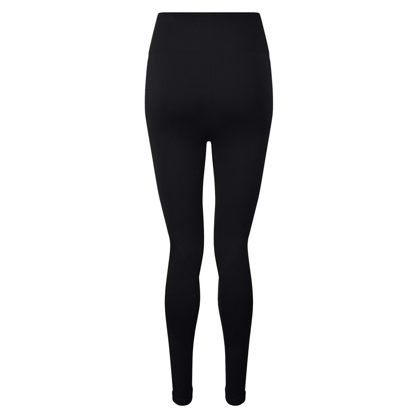 Black - Back - TriDri Women-Ladies Seamless 3D Fit Multi-Sport Sculpt Solid Colour Leggings