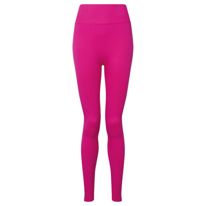 Fuchsia - Front - TriDri Women-Ladies Seamless 3D Fit Multi-Sport Sculpt Solid Colour Leggings