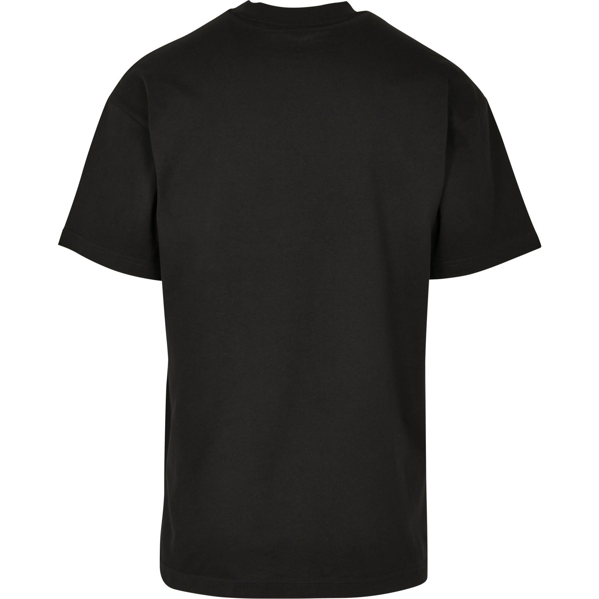 Black - Side - Build Your Brand Unisex Adults Wide Cut Jersey T-Shirt