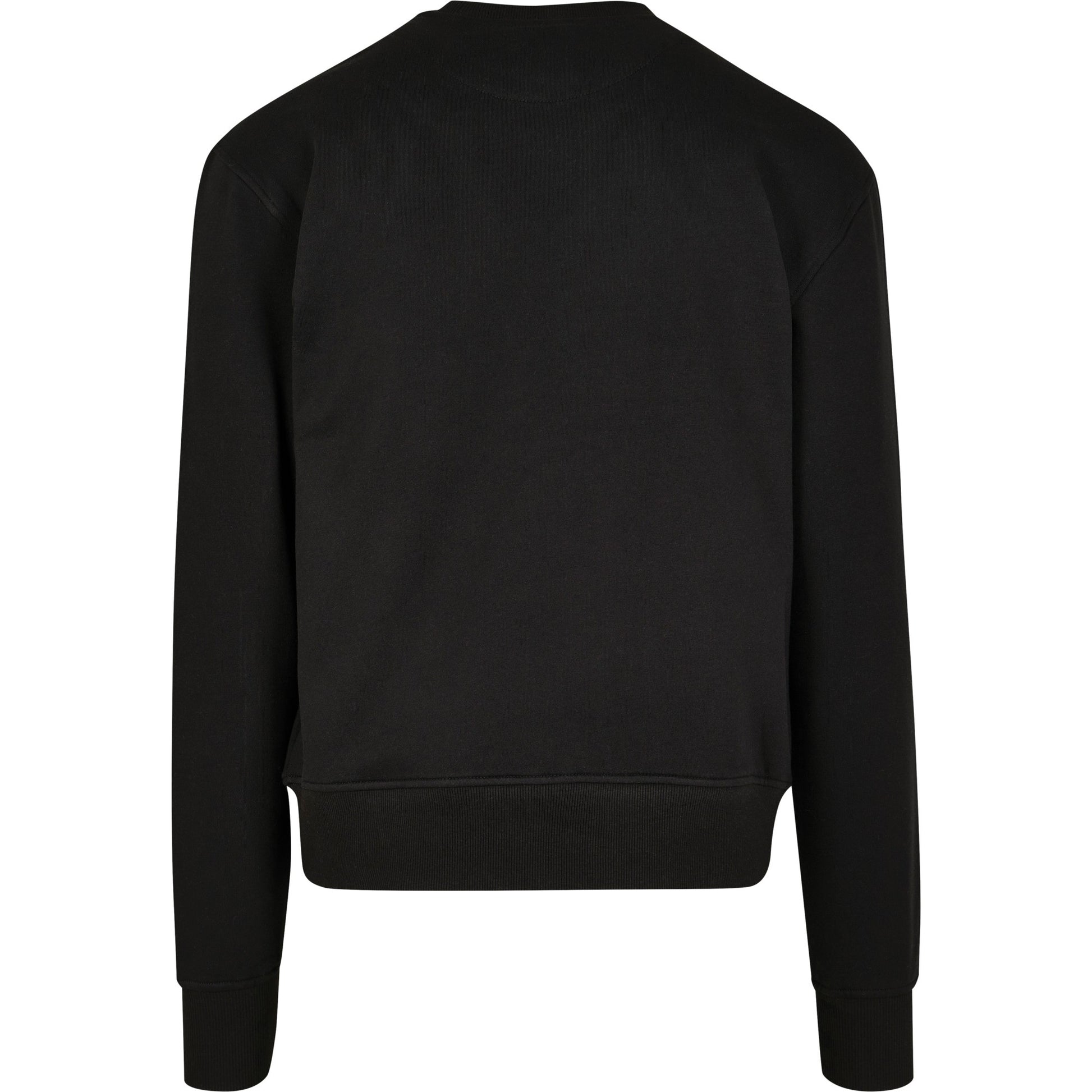 Black - Back - Build Your Brand Unisex Adults Premium Oversize Crew Neck Sweatshirt
