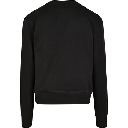 Black - Back - Build Your Brand Unisex Adults Premium Oversize Crew Neck Sweatshirt