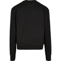 Black - Back - Build Your Brand Unisex Adults Premium Oversize Crew Neck Sweatshirt
