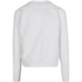White - Back - Build Your Brand Unisex Adults Premium Oversize Crew Neck Sweatshirt