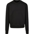 Black - Front - Build Your Brand Unisex Adults Premium Oversize Crew Neck Sweatshirt