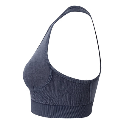Indigo Denim - Back - TriDri Womens-Ladies Seamless 3D Fit Multi-Sport Denim Look Sports Bra