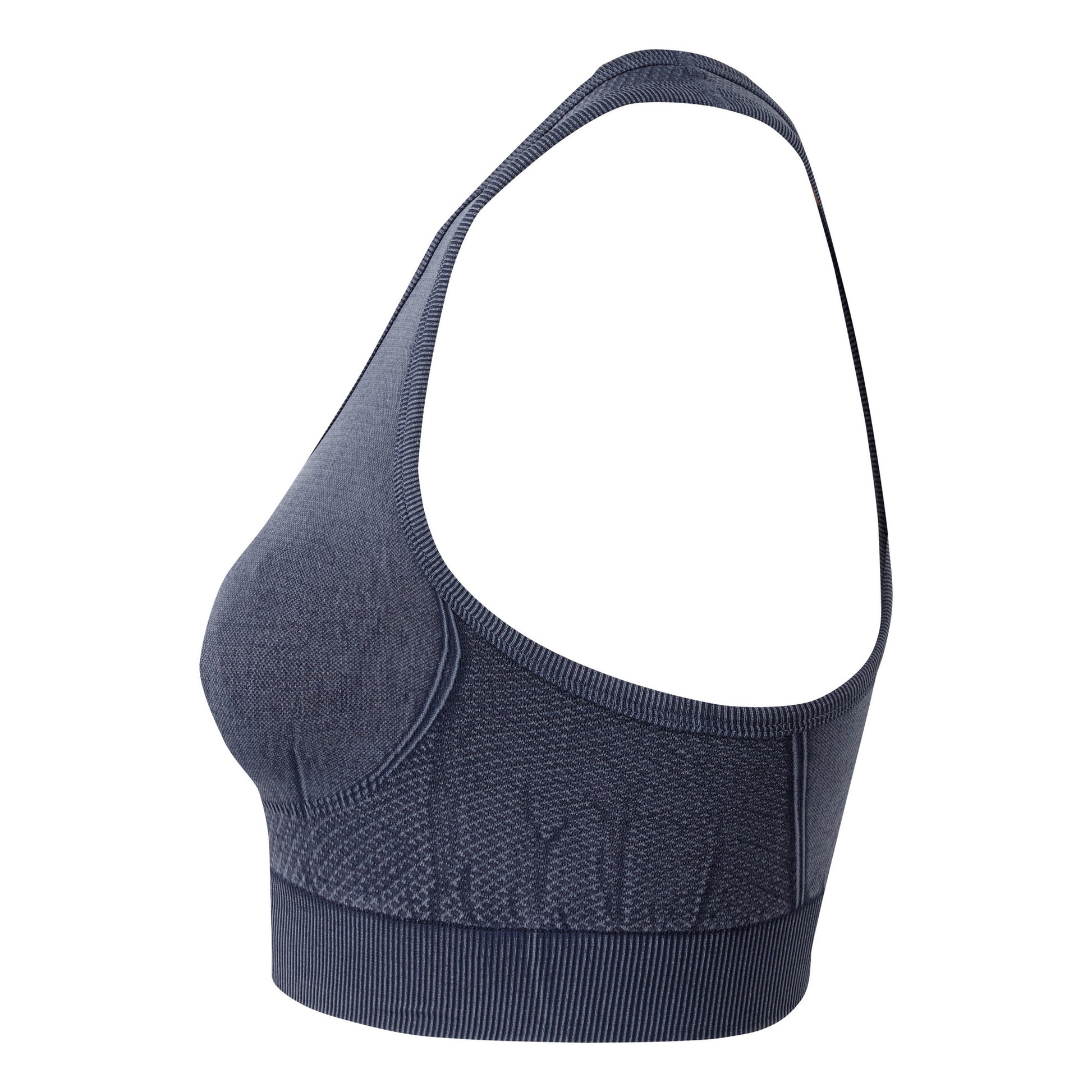 Indigo Denim - Back - TriDri Womens-Ladies Seamless 3D Fit Multi-Sport Denim Look Sports Bra