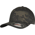 Black Multicam - Front - Flexfit by Yupoong Multi Camouflage Cap