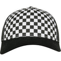 Black-White - Back - Flexfit by Yupoong Checkerboard Retro Trucker Cap