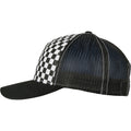 Black-White - Side - Flexfit by Yupoong Checkerboard Retro Trucker Cap