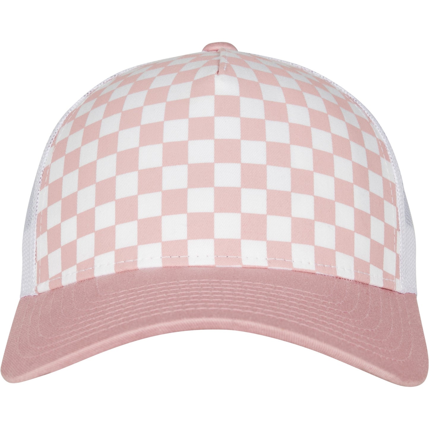Light Rose-White - Back - Flexfit by Yupoong Checkerboard Retro Trucker Cap